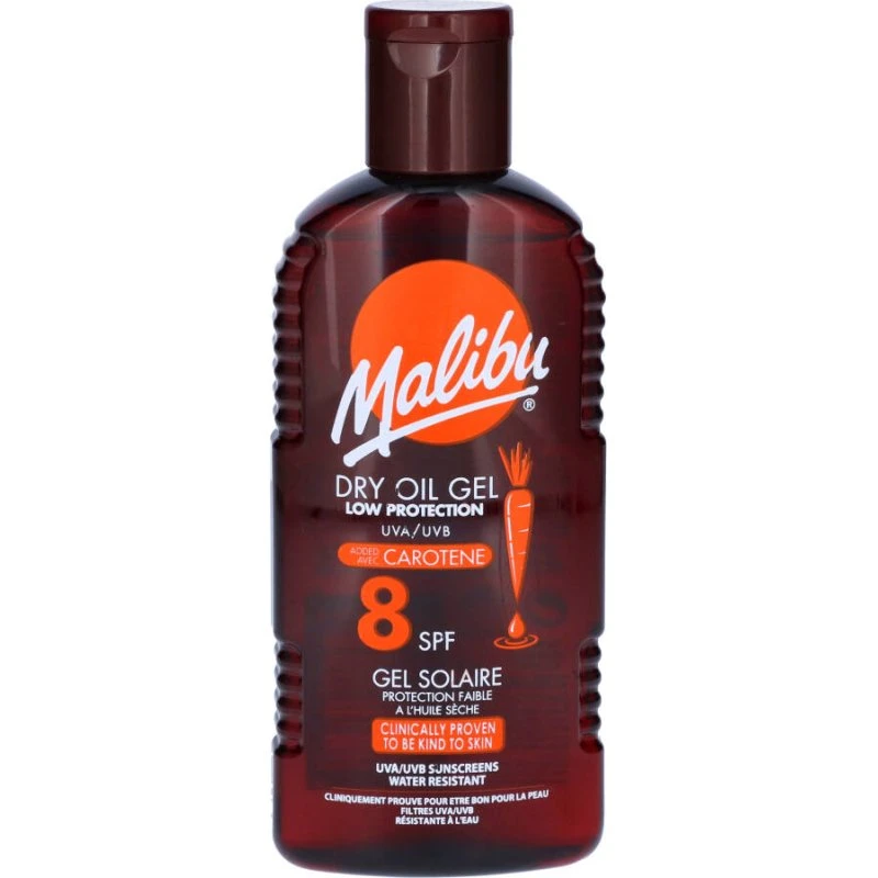 Malibu Dry Oil Gel Carotene SPF 8 200 ml