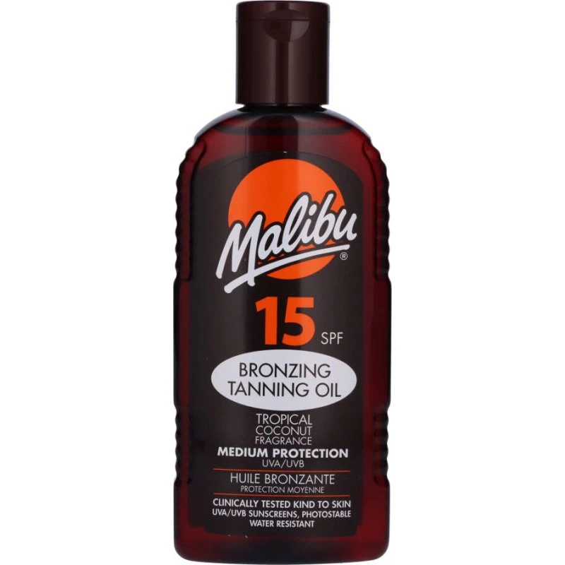 Malibu Bronzing Tanning Oil Tropical Coconut SPF 15, 200 ml