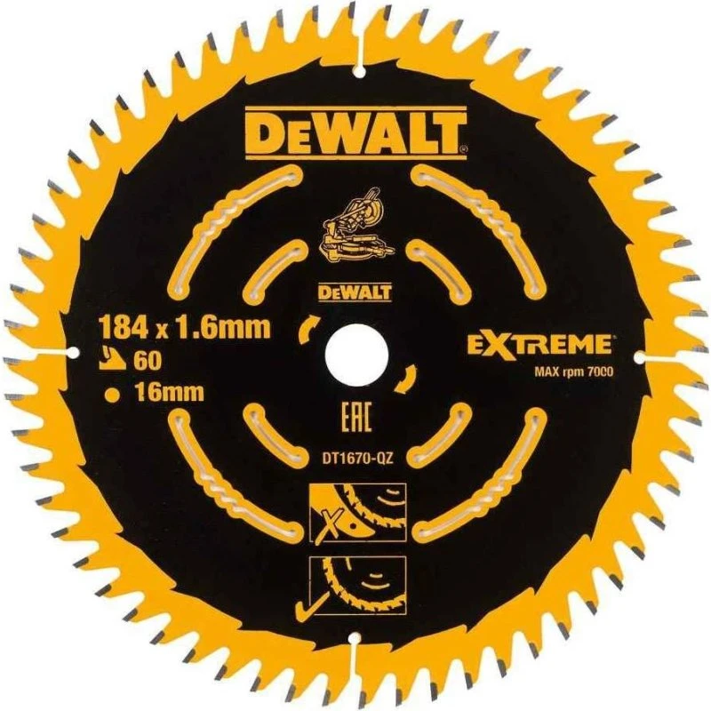 DeWalt DT1670 184 mm 60T Rundsavklinge