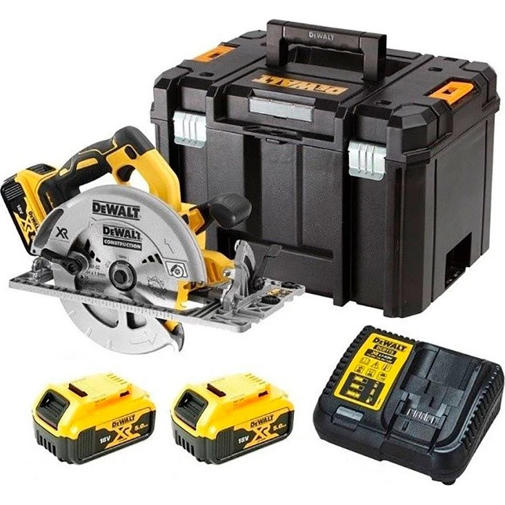 DeWALT DCS572P2 Rundsav 18,4 cm, 18V, Sort/Gul