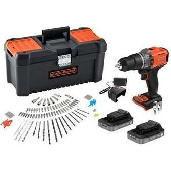 Black+Decker BCD383D2TA 18V Skruemaskine-sæt med 2 Batterier