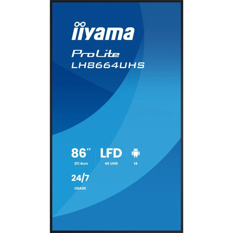 iiyama ProLite LH8664UHS-B3AG 86" 4K UHD digital signage-skærm