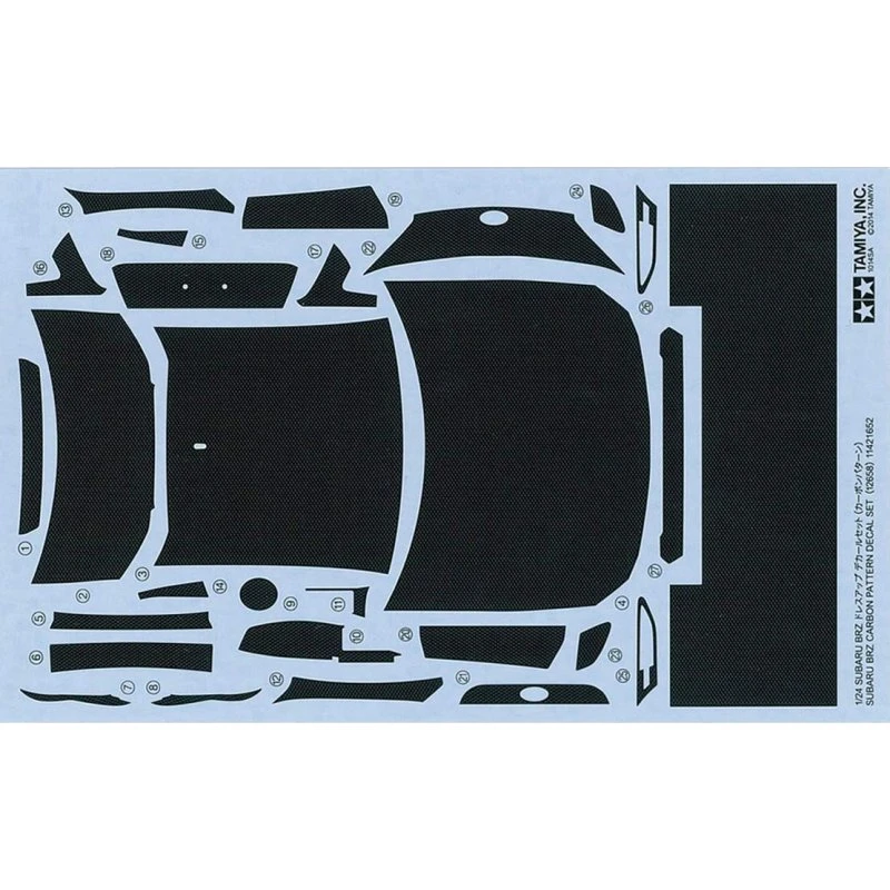 Tamiya 1:24 Subaru BRZ Carbon Decal – Tilbehør