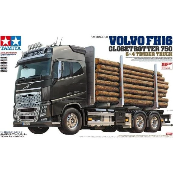 Tamiya 1:14 R/C Volvo FH16 Globetrotter 750 6x4 Timber Tr