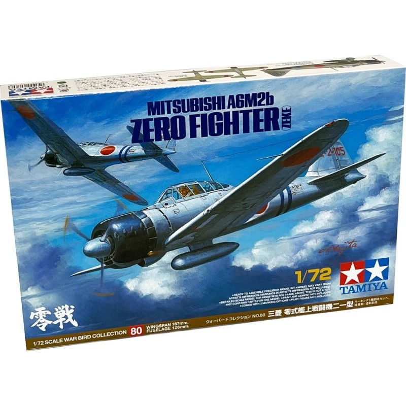 Tamiya Mitsubishi A6M2b Zero Fighter Zeke 1:72 byggesæt