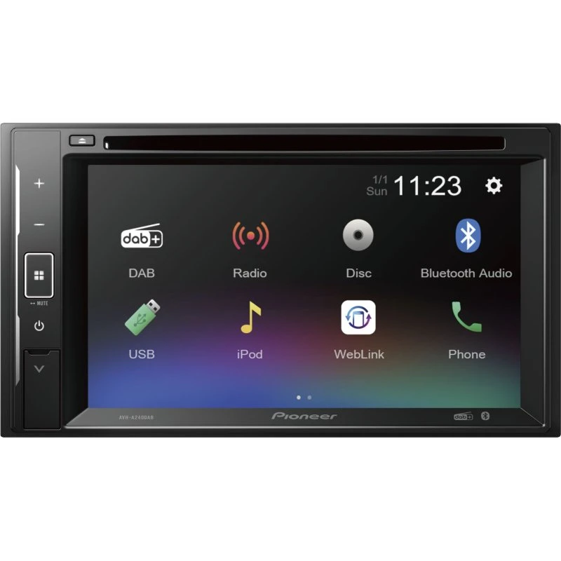 Pioneer AVH-A240DAB 6,2" Touchskærm Bilradio med DAB+ og Bluetooth