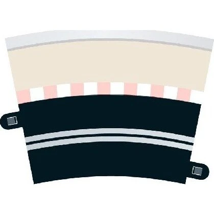 Scalextric Skinner - Single Lane Curve - 4 Stk