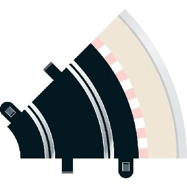 Scalextric Rad 1 Inner Curve 45° (2 stk)
