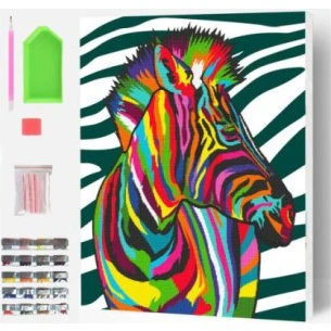 Splat Planet Diamond Art Zebra 30x40 cm