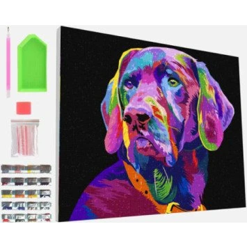 Splat Planet Diamond Art Hund 30x40 cm