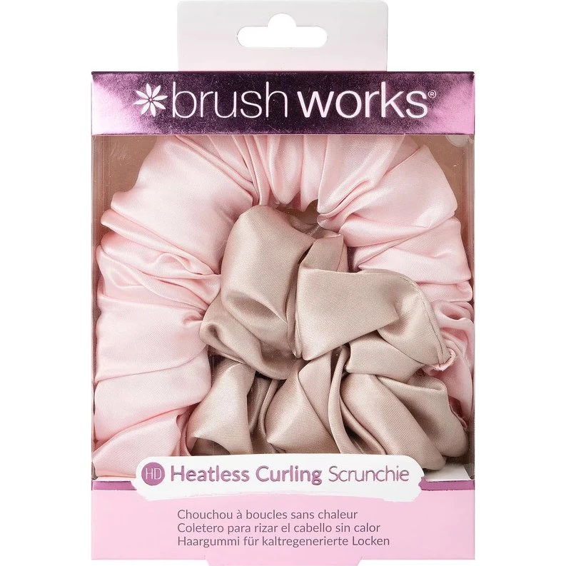 Brushworks Heatless Curling Scrunchie - Blød Satin, Varmefri Krøller