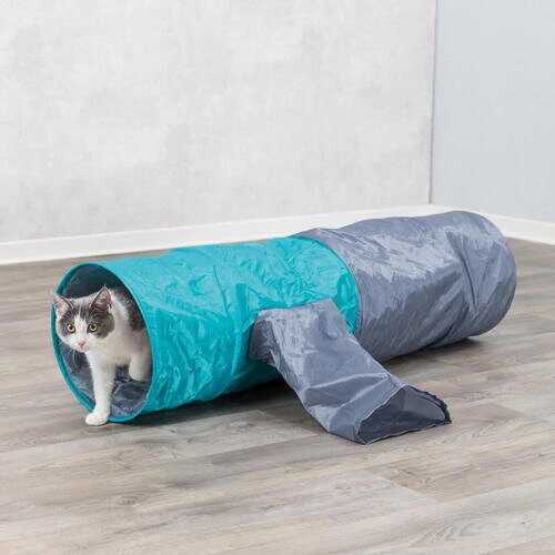 Trixie Crunch knitrende katte-tunnel Ø30×115 cm, assorterede farver
