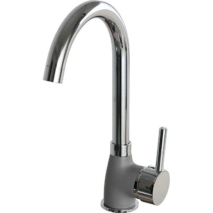 Pyramis Bello Duo Køkkenarmatur, 30 cm, granitgrå/stål