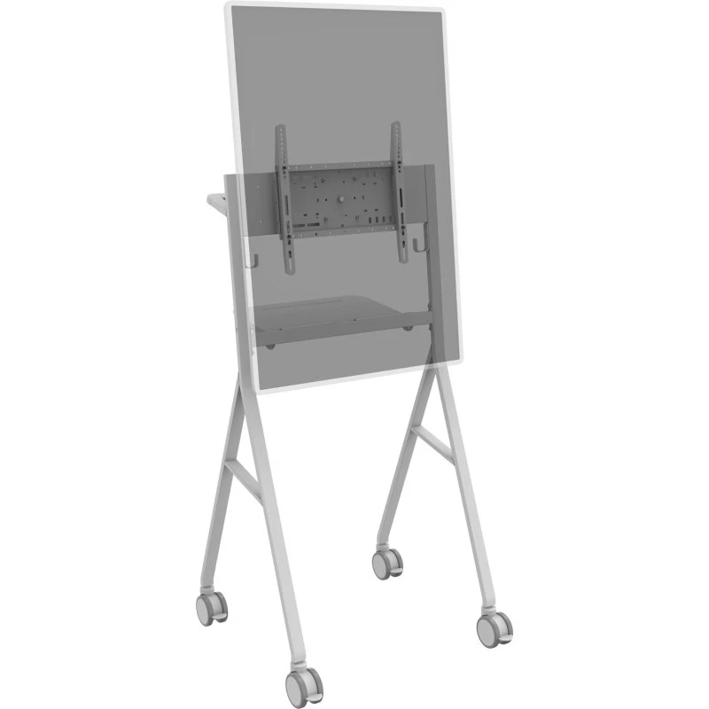 Vision VFM-F10 Vogn med hjul, 50-55" fladt panel, stål, off-white