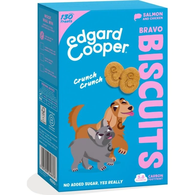 Edgard Cooper Bravo Dog Biscuits Laks 400g