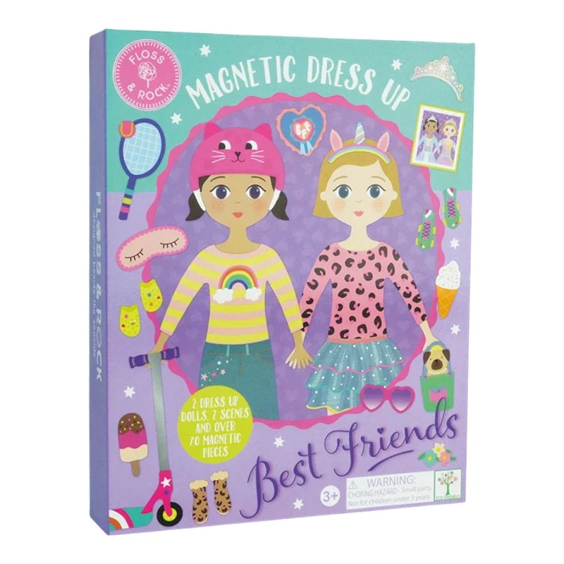 Floss & Rock Magnetisk Påklædningsfigur Best Friends
