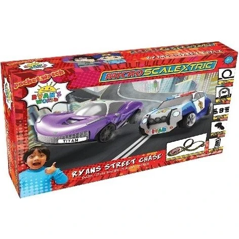 Scalextric Micro Scalextric Ryans World Street Chase - 1:64 Racerbane med 2 Biler