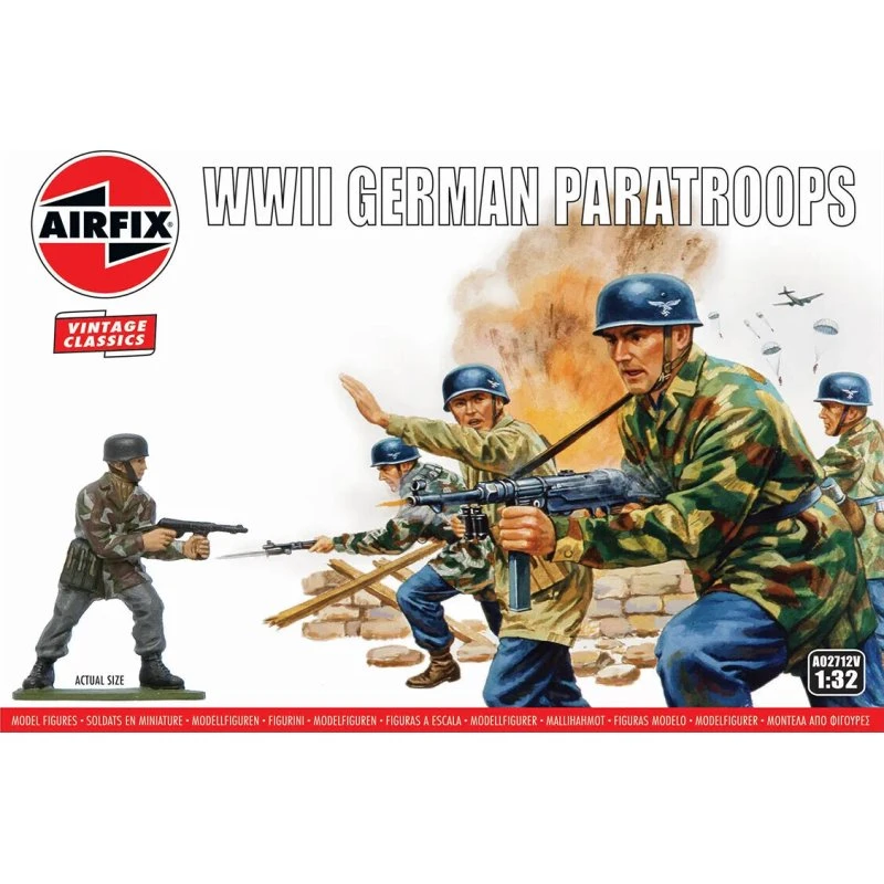 Airfix WWII Tyske Paratropper 1:32 Vintage Classics A02712v