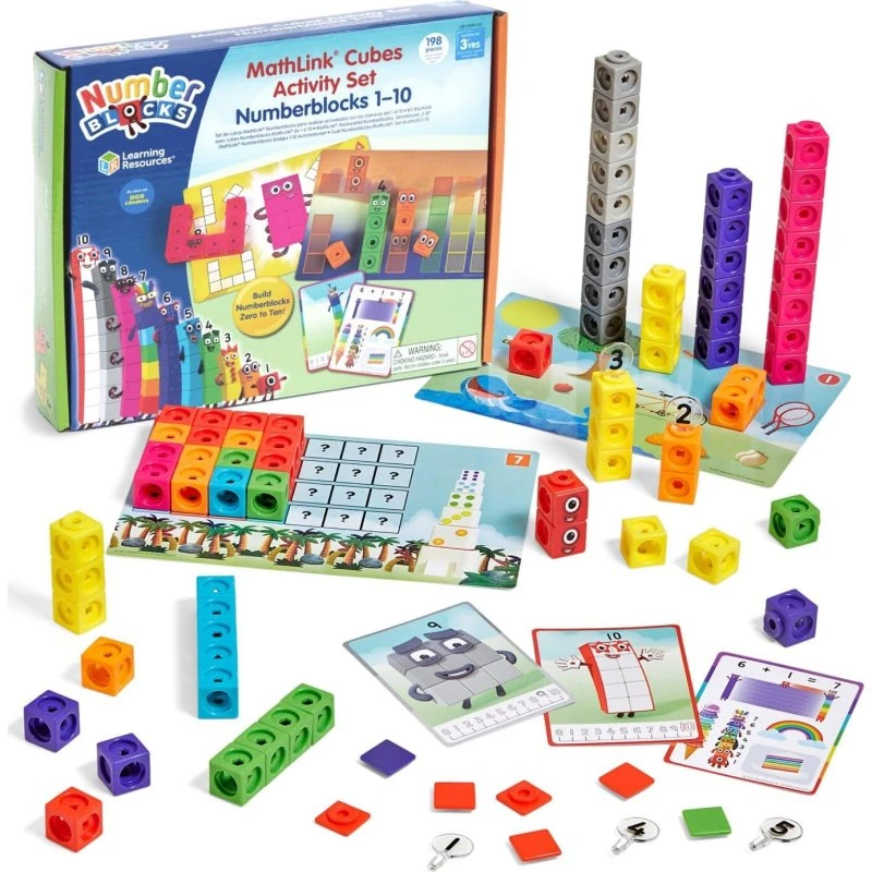 Learning Resources MathLink Cubes Numberblocks 1-10 Aktivitetsæt