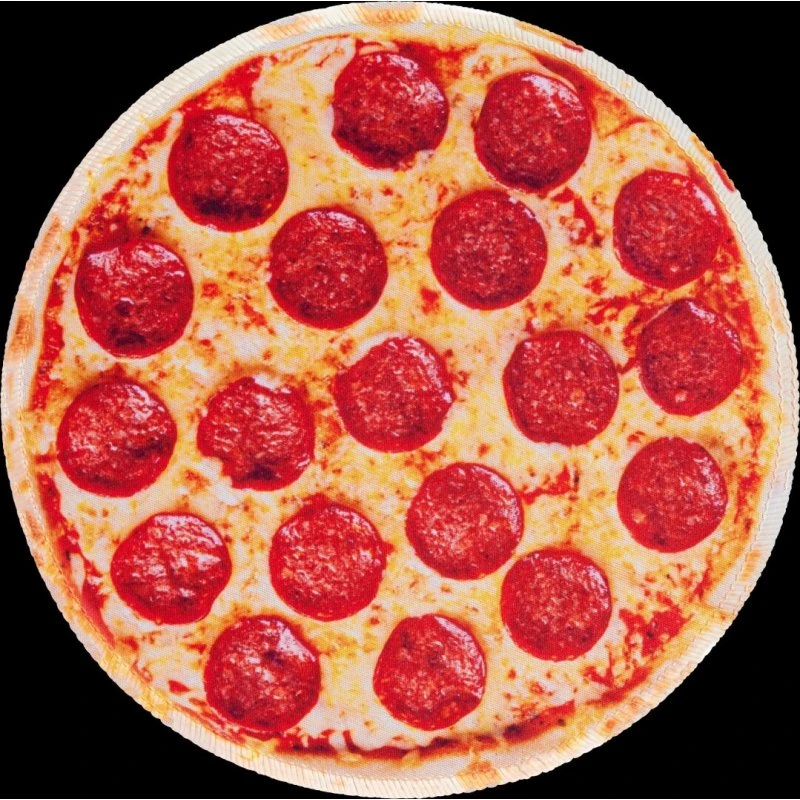 Mustard Pizza Mouse Mat – Vibrant Realistisk Pizza-Print