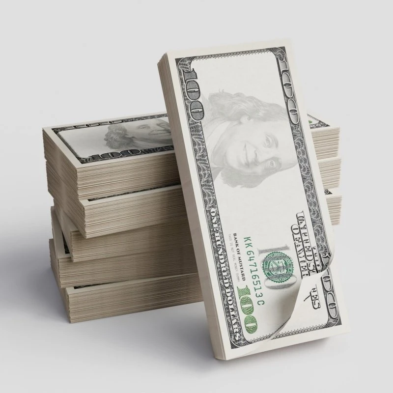 Mustard Cash Sticky Notes 3x6 tommer