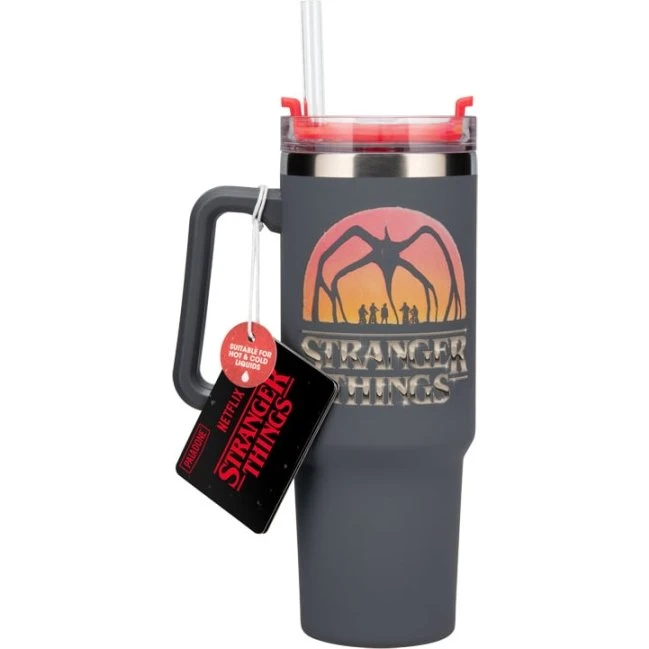 Paladone Stranger Things 5 900 ml Termokrus med Sugerør