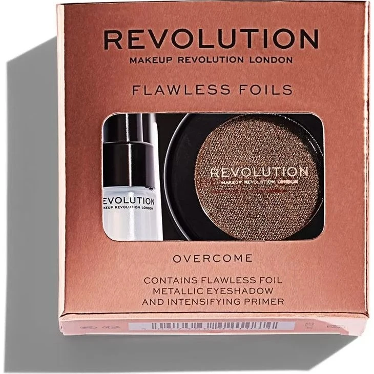 Makeup Revolution Flawless Foils Set: Primer 2ml + Palette Overcome 2g