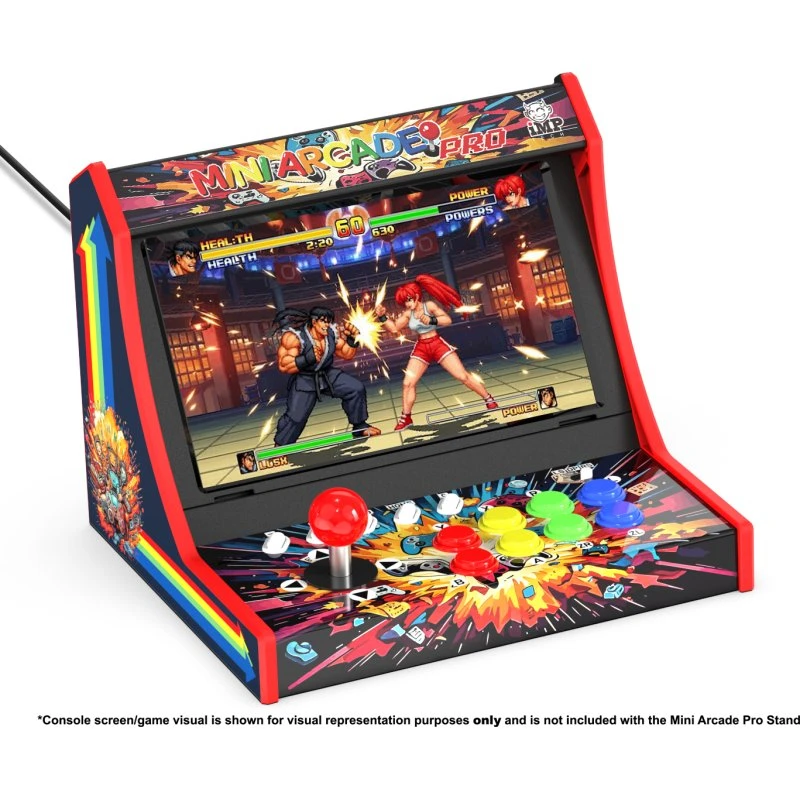 iMP TECH Mini Arcade Pro - Retro Game Cabinet for Switch 2, Switch & OLED - Sort/Rød