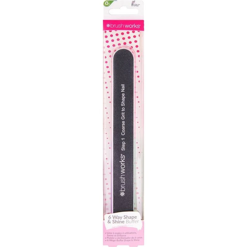 Brushworks 6 Way Shape & Shine Nail Buffer