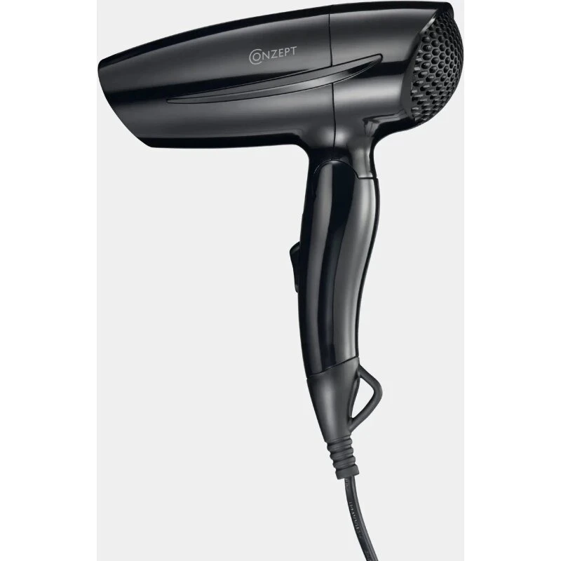 Conzept Rejsehårtørrer Foldbar 1100 W - Sort