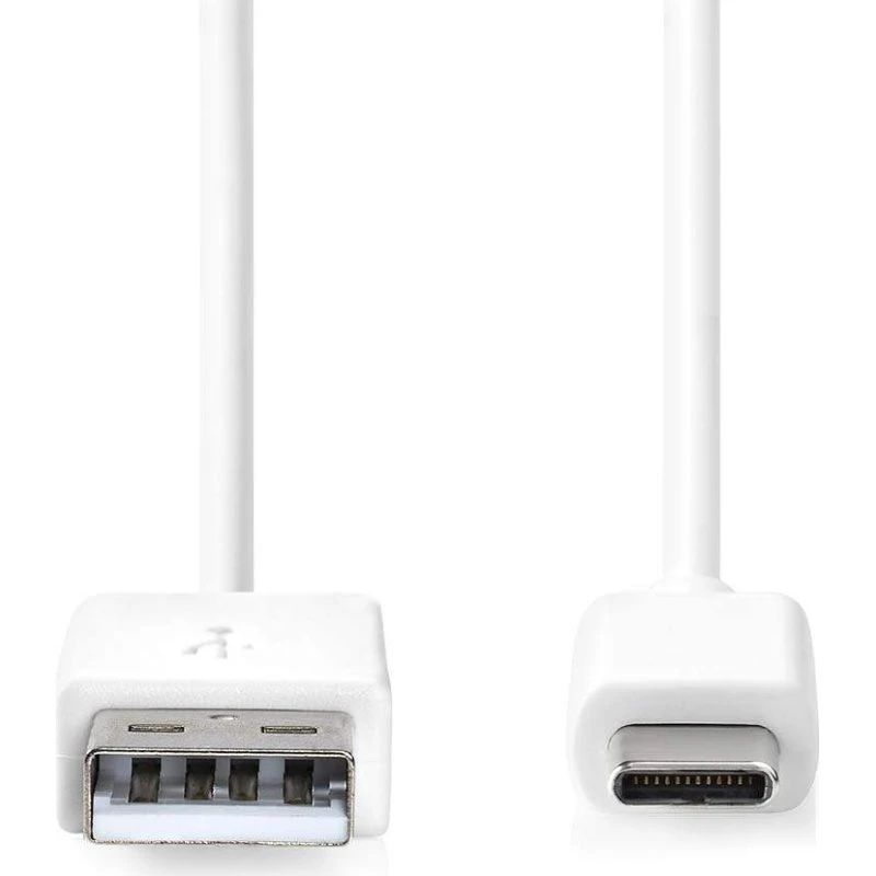Nedis USB-C til USB-A kabel 0,5 m, hvid, 480 Mbps