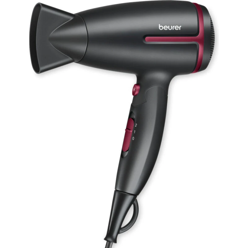 Beurer HC25 Foldbar rejsehårtørrer 1600W (ION, verdensspænding)