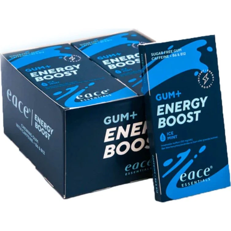 Eace Gum+ Energy Boost 20 g, 12 stk. – Ice Mint