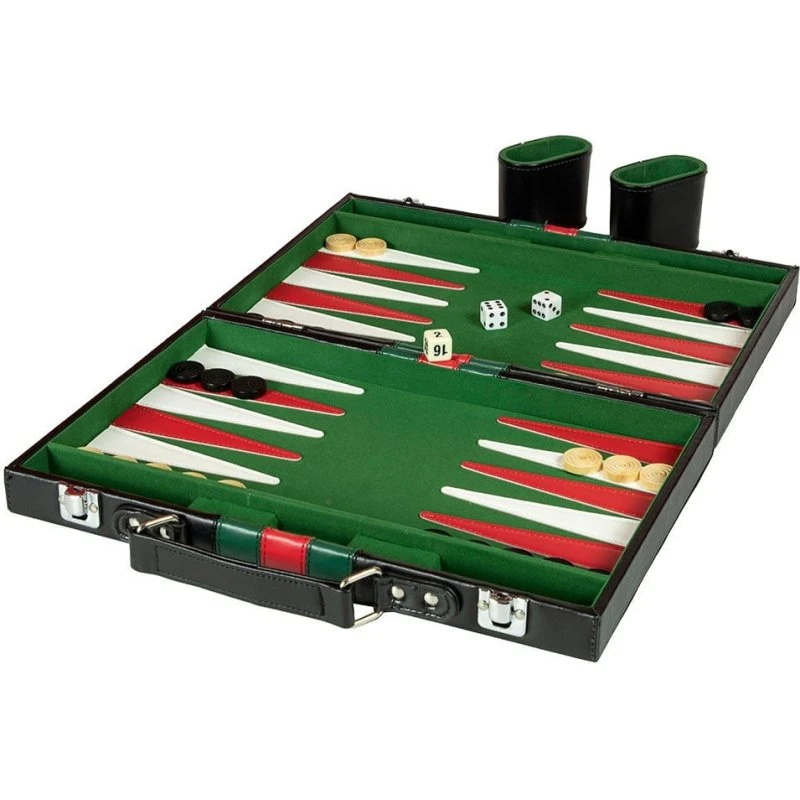 Vennerød 10416 Backgammon i lædereske