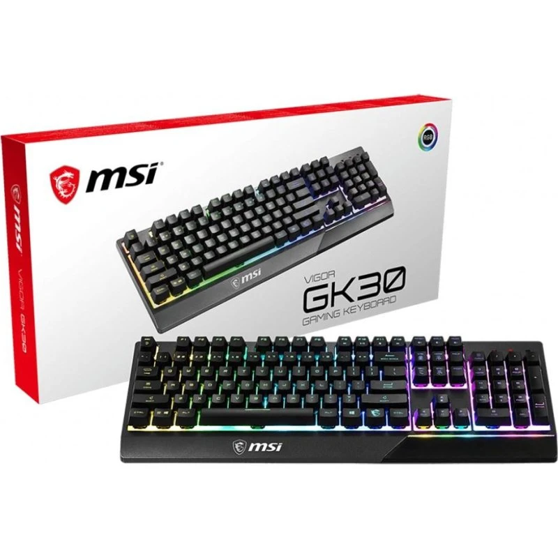 MSI Vigor GK30 RGB Gamingtastatur - DE-layout, mekanisk membran