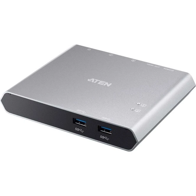 ATEN US3310 2-Port USB-C Dock Switch med Aluminiumskal