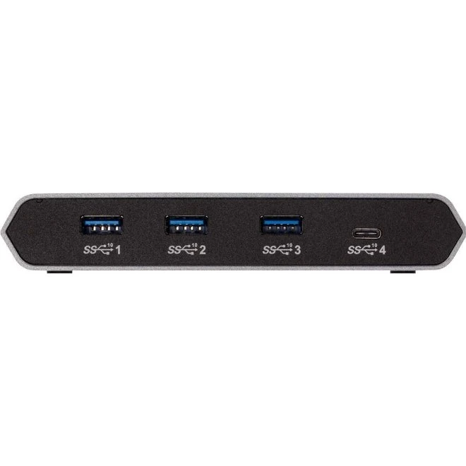 ATEN US3342 4-Port USB-C Hub Aluminium Sort
