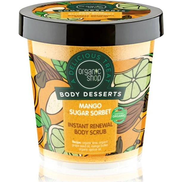 Organic Shop Mango Sugar Sorbet Body Scrub 450 ml