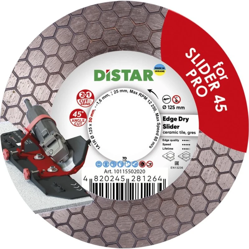 Distar Edge Diamantskæreskive 125mm, 30mm Hul, 45°
