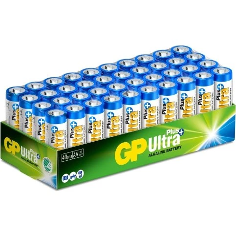 GP Ultra Plus Alkaline AA 40 Pack (Guld)