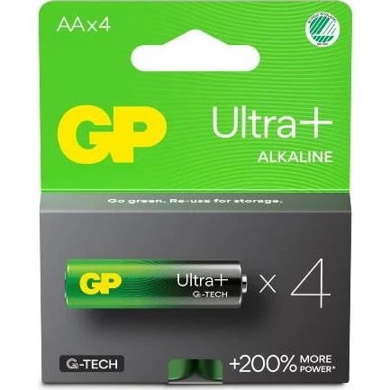 GP Ultra Plus Alkaline AA-batterier 4-pak