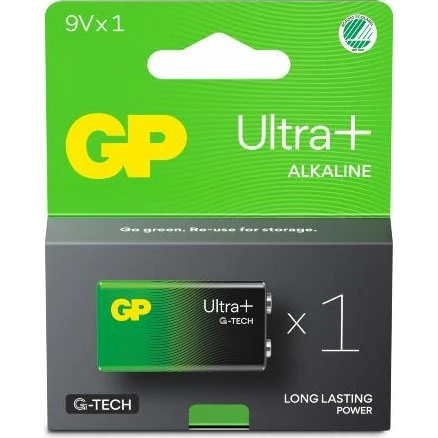 GP Ultra Plus Alkaline 9V-batteri 6LF22 (1-pak)