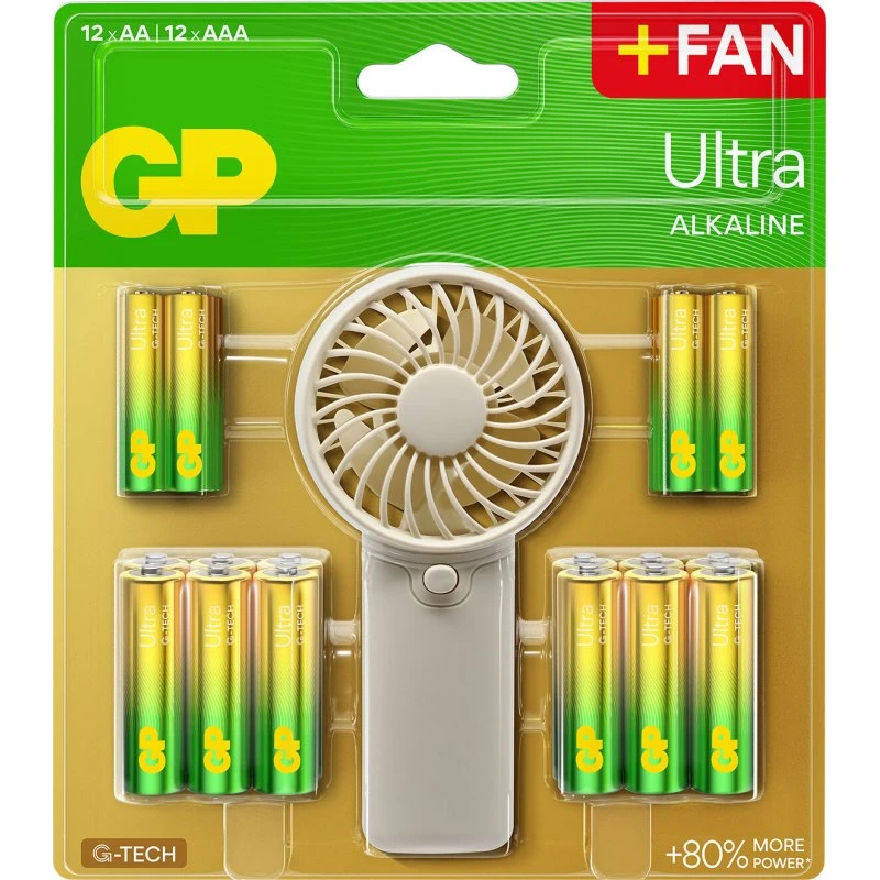 GP Ultra Alkaline 12xAA + 12xAAA + Håndvifte
