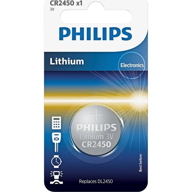 Philips CR2450-10B 3V Litiumknapbatteri