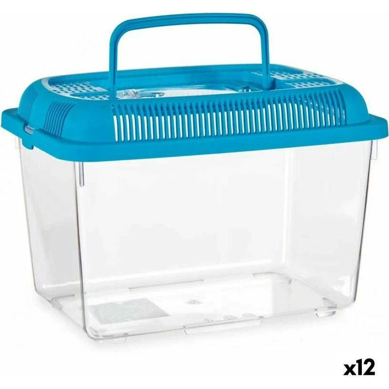 Mascow Akvarium 3 L Blå Plastik Med Håndtag (12 stk)