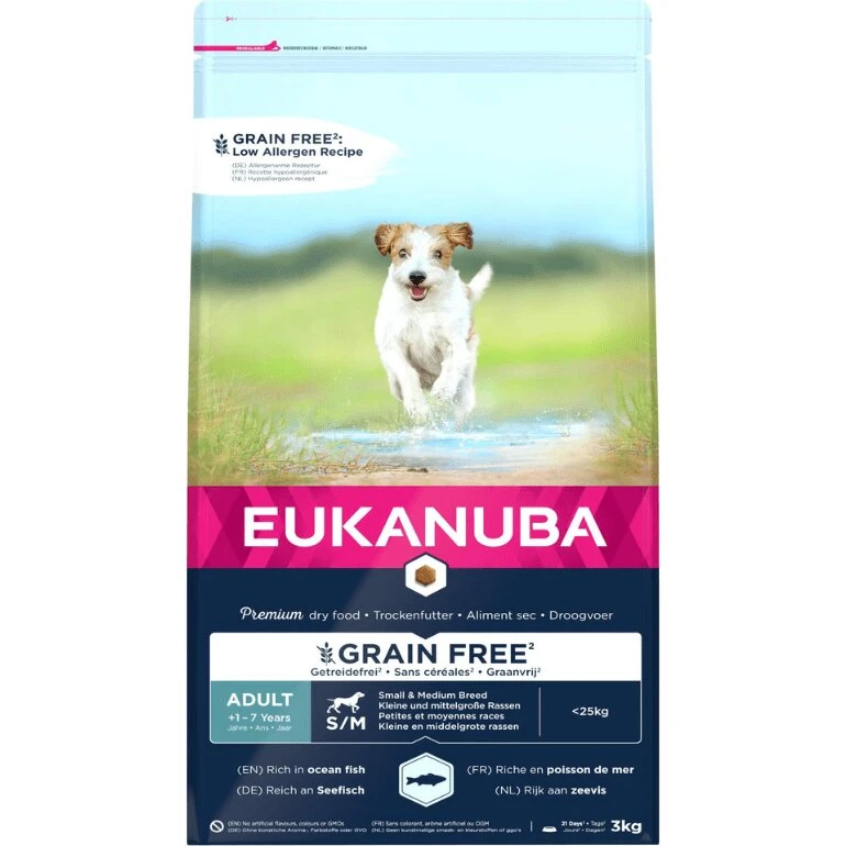 Eukanuba Adult Small/Medium Grainfree Havfisk 3 kg