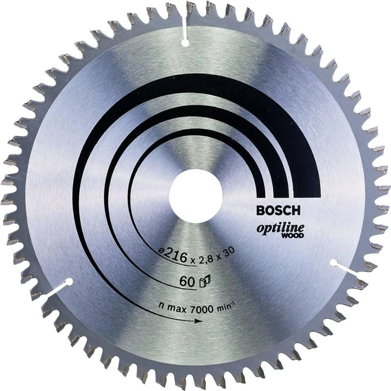 Bosch Optiline Wood Rundsavsklinge 216 mm, 60 tænder
