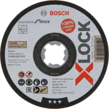 Bosch X-LOCK Skæreskive 125 x 1,6 mm til Inox