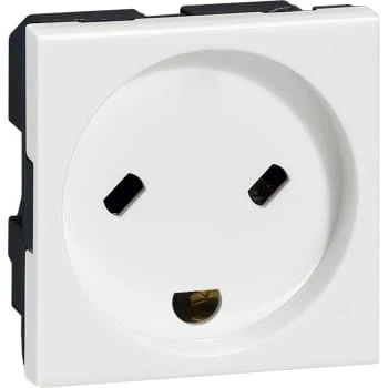 Legrand EDB Stikkontakt DK med jord, hvid (1 modul)