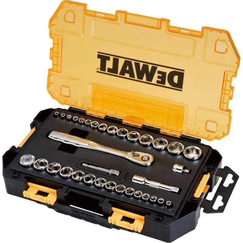 DeWalt Mechanics Værktøjssæt 34 dele – 1/4" og 3/8" Ratchet